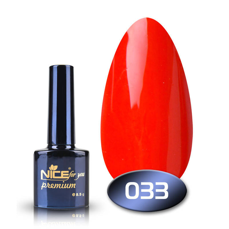 

Гель-лак Nice for you Premium 033 ярко красный 8,5 мл