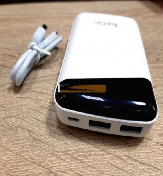 

Мини портативное зарядное POWER BANK HOCO 28000 mAh PB-55 на два разъема USB, белый