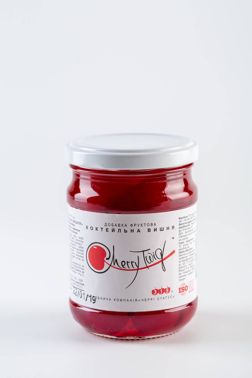 

Вишня Коктейльная красная с веточкой CherryTwig, 315 г