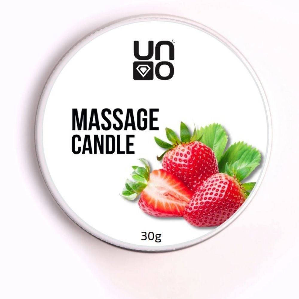 

Массажная уходовая арома свеча - масло для всех типов кожи (для массажа, рук, кутикулы и ногтей), 30г. №7 Strawberry (Клубника), Белый