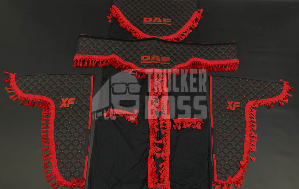 

Комплект штор экокожа "DAF" Черные PREMIUM