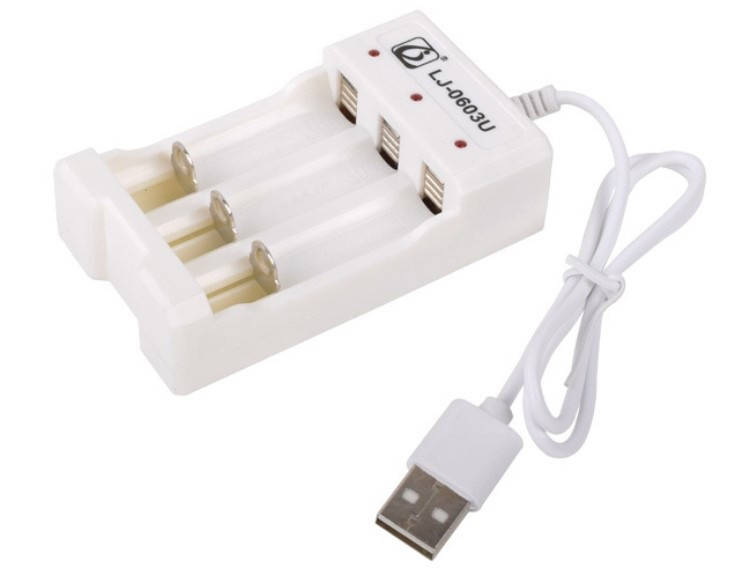 

Зарядное устройство на 3 аккумулятора AA/R6 ,AAA(R3) от USB