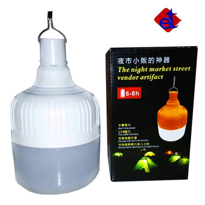 

Аккумуляторная кемпинговая подвесная лампа светильник на крючке походная 40W 18x11 см, Белый