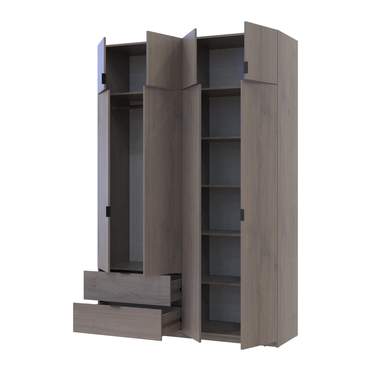 Розпашна Шафа для одягу Doros Лукас Канноло/Канноло 160х50х240 (44900366) 3