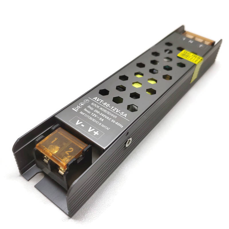 

AVT-60-12V-5A Блок питания 12В 5А 60Вт 169×34×29 мм