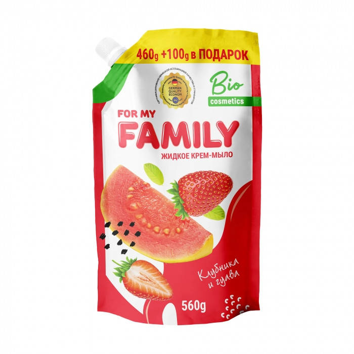 

FAMILY Рідке мило Полуниця й гуава 560мл (Doypack) 721549