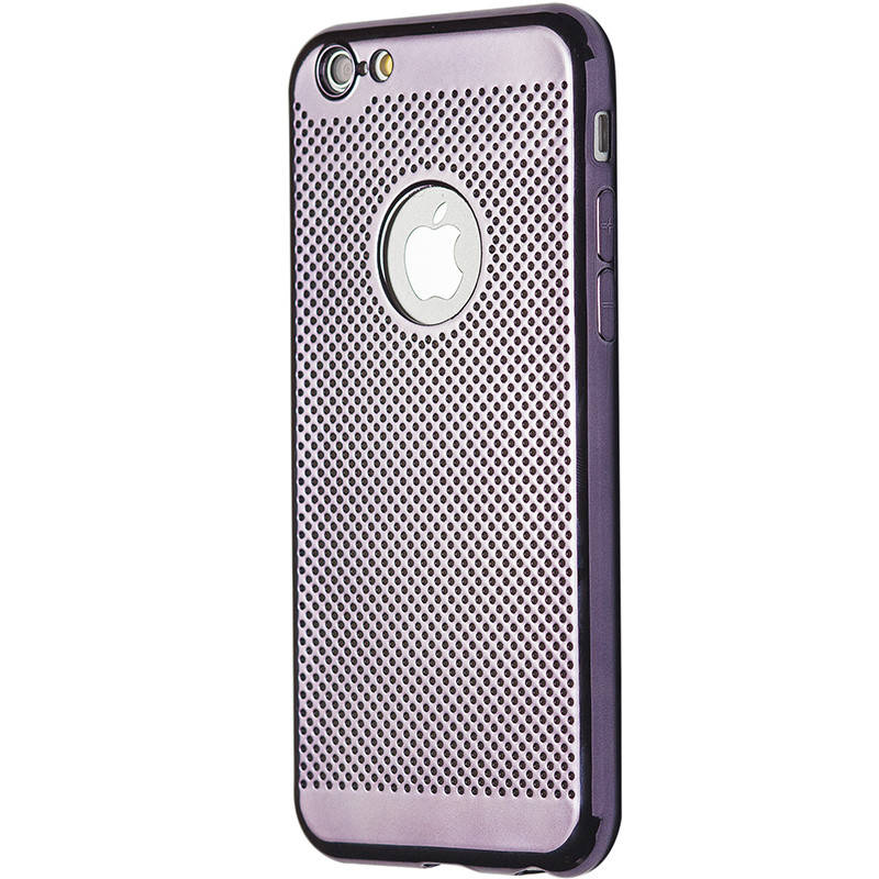 

Накладка силикон хром Перфорация для Apple iPhone 6 / 6S (grey), Серый