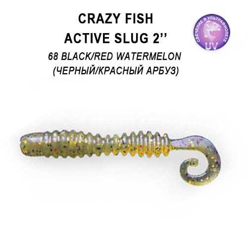 

Съедобный силикон Crazy Fish Active slug 2" 29-50-68-6 кальмар