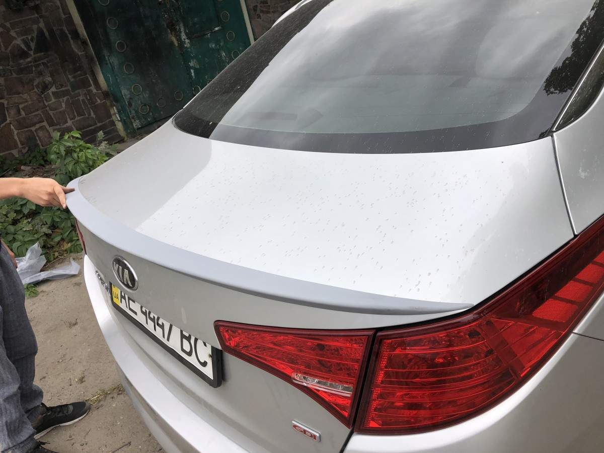 

Спойлер лип узкий на багажник Kia Optima 2010-2013 ABS пластик под покраску