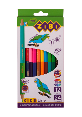 

Карандаши цветные KIDS Line 12 штук 24 цвета ZB.2463