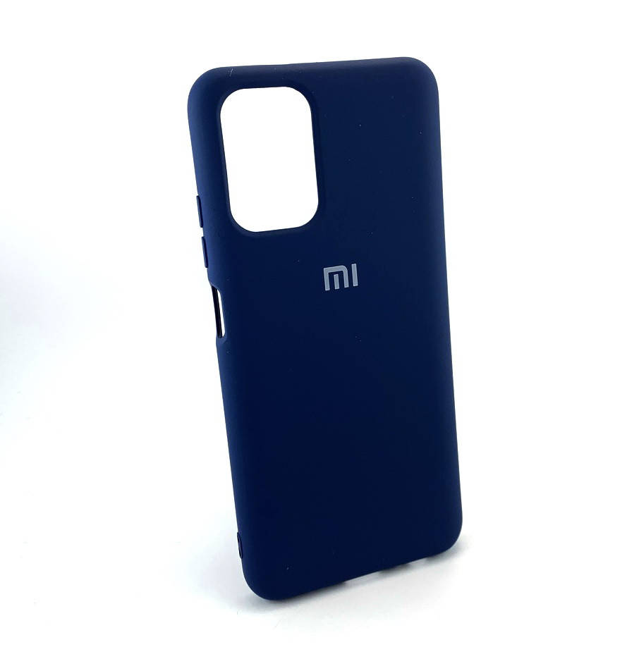 

Чехол для Xiaomi Redmi Note 10 4G накладка бампер Avantis Full Case силиконовый синий