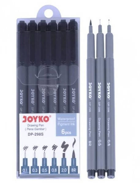 

Набор линеров черных капиллярных 6 штук Joyko 298S-DP, 284529