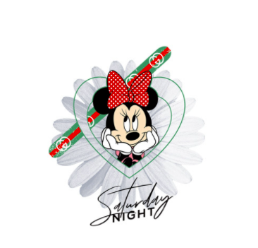 

Термотрансферная наклейка Гуччи и Микки Маус