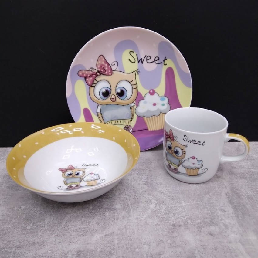 

Детский набор столовой посуды из 3 предметов Limited Edition Sweet Owl C525