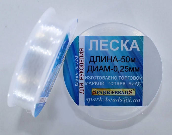 

Мононить Finding Леска Полупрозрачная белая 0.25 мм 50 м, Белый