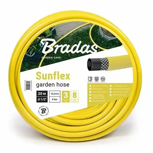 

Шланг для поливу BRADAS Sunflex 1\2 жовтий - 30 м.