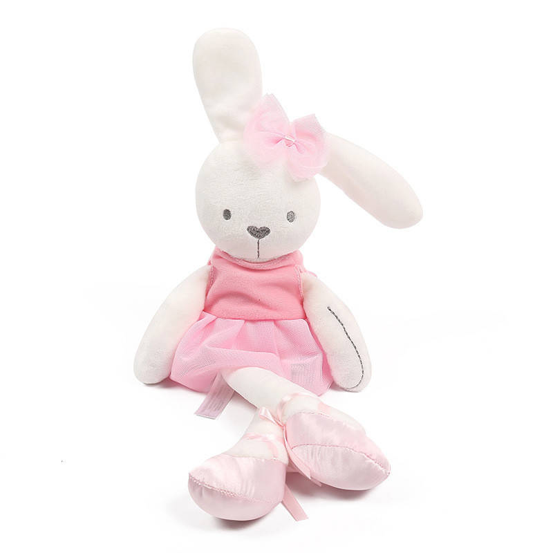 

Мягкая игрушка заяц Milly балерина в розовом платье 50см, Розовый