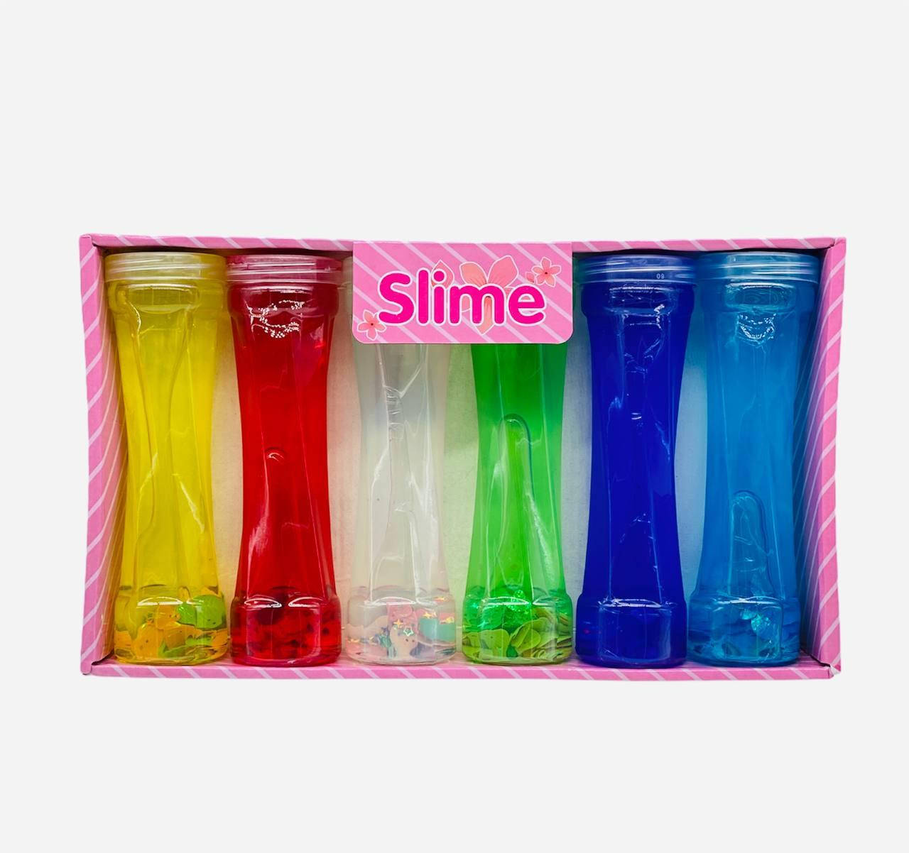 

Лизун гель детский "Rainbow bottle" (1/72/6, 6 цветов, плюс чешуя)