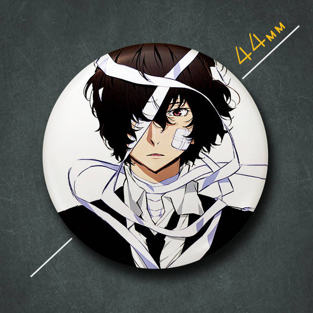 

"Осаму Дазай (Проза бродячих псов / Bungo stray dogs)" значок круглый на булавке Ø44 мм