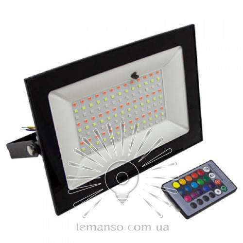 

Прожектор LED 100w RGB+пульт IP65 LEMANSO чёрный / LMP76-100 RGB