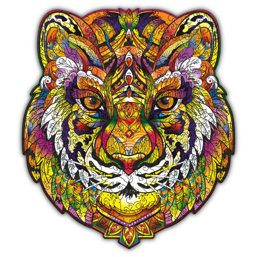 

Фигурный деревянный пазл BrushMe "Тигр" 43х32см 150 элементов в подарочной коробке DP20