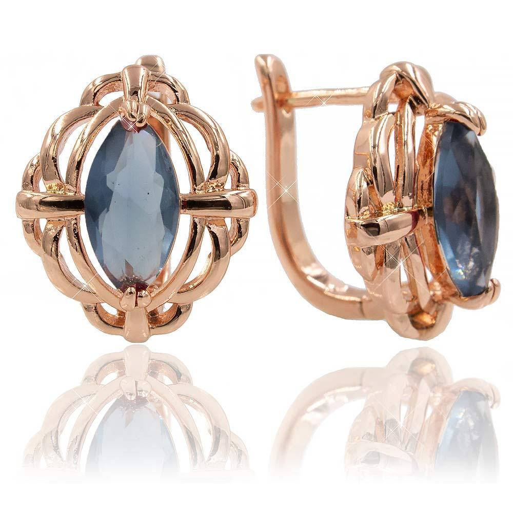 

Серьги 1,6 см серый (Медицинское золото)