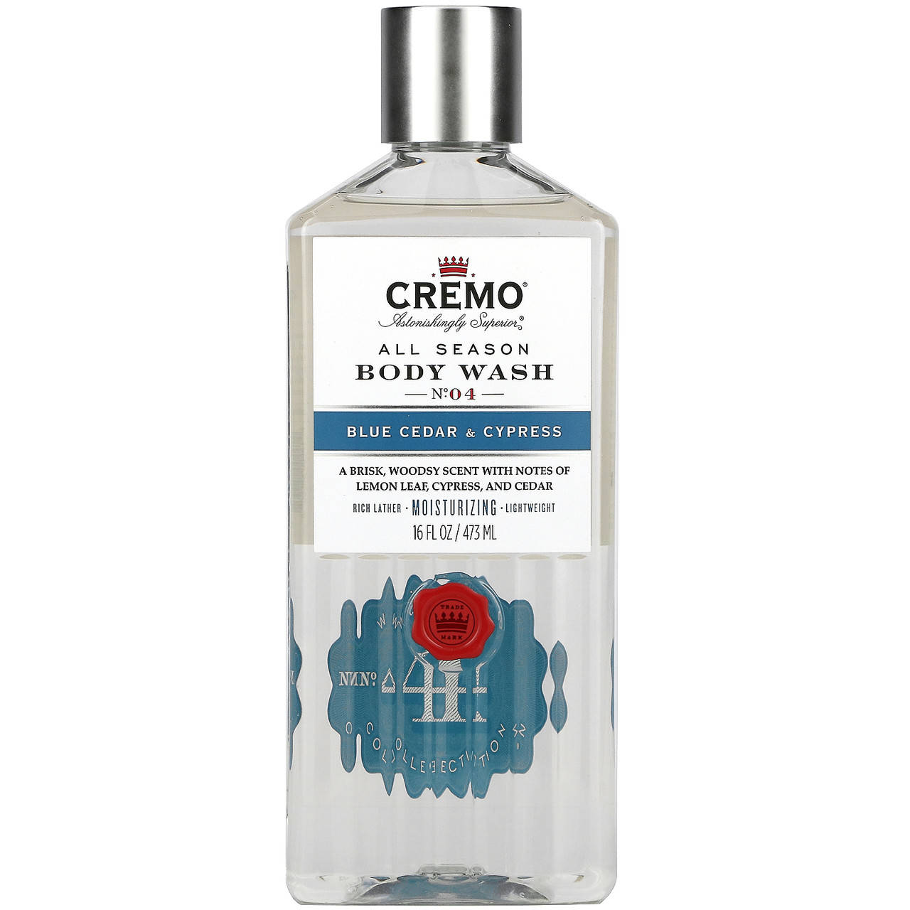 

Cremo, All Season, Body Wash, No 4, Blue Cedar & Cypress, 16 fl oz (473 ml) - Оригинал