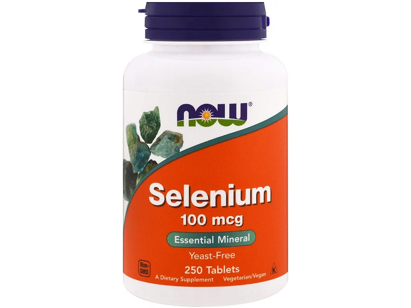 

Селен (Selenium), Now Foods, без дрожжей, 100 мкг, 250 таблеток