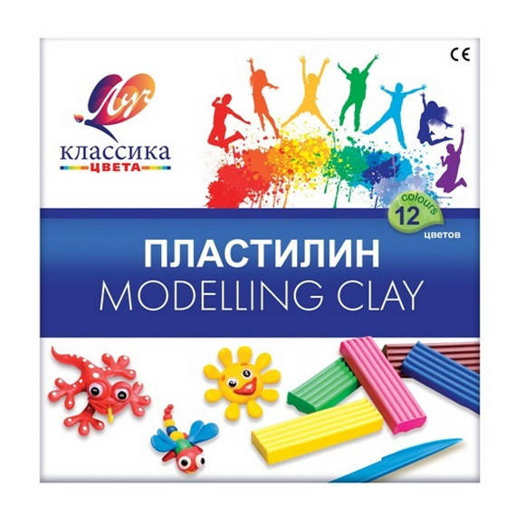 

Пластилин "Луч" серии "Классика", Набор 12 цветов, 240 грамм
