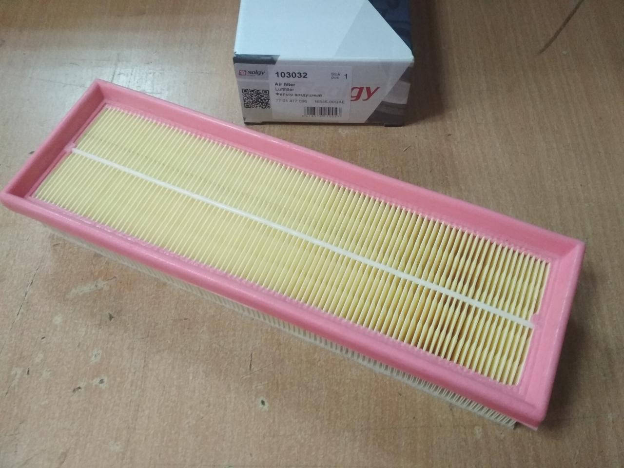 

Фильтр воздушный на Renault Trafic, Opel Vivaro 2001- > 1.9dCi; "SOLGY " 103032 - производства Испании