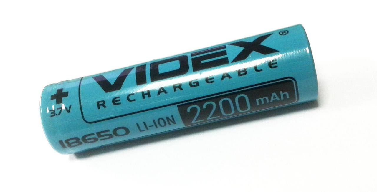 

Аккумулятор Videx Li-Ion 18650 (без защиты) Реал.2200mAh