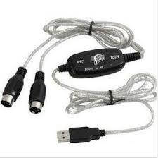 

Кабель USB MIDI интерфейс конвертер адаптер к ПК, Черный