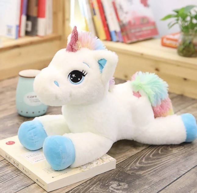

Пони единорог детская мягкая игрушка My Little Pony 40*30 см белый плюшевый, Голубой