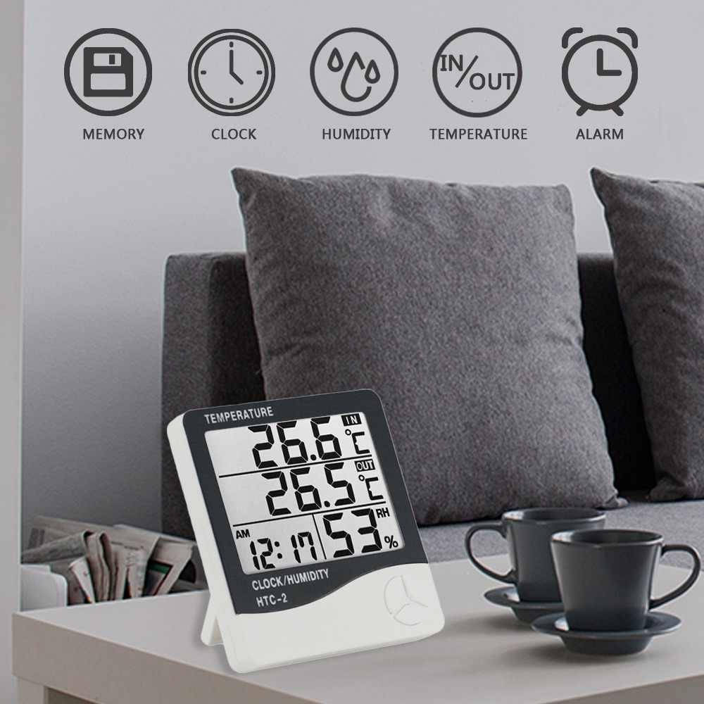 

Метеостанция HTC-2 Часы Будильник Гигрометр Термометр с выносным датчиком