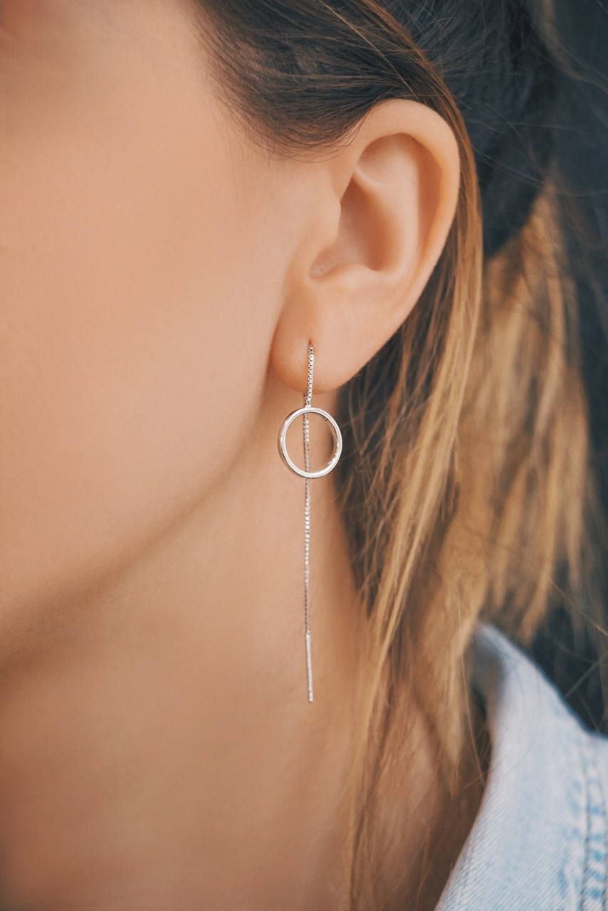 

Полоска круг - серьги протяжка