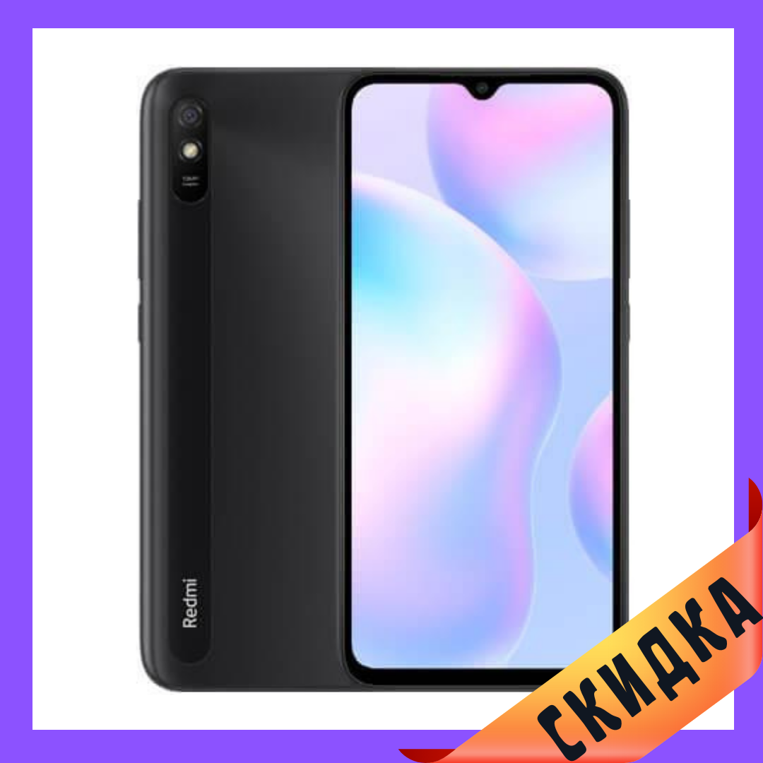 

Xiaomi Redmi 9a 4/64GB Granite Gray Global Гарантия 1 Год (*CPA -3% Скидка), Черный