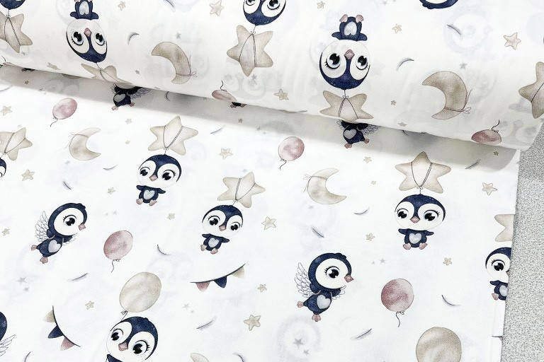 

Ранфорс 240 см Птенчики на белом, Розовый