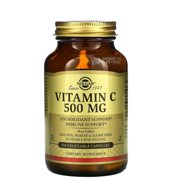 

Витамин С, (Vitamin C), Solgar, 500 мг, 100 капсулы (SOL-03260)