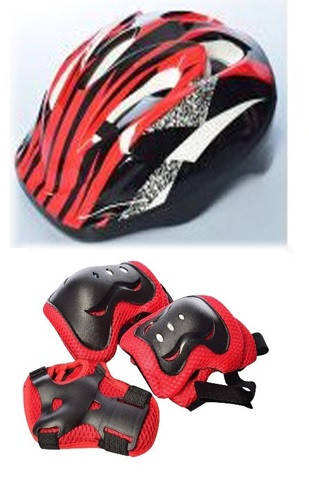 

Комплект шлем и защита TK Union Group размер S-M красно-черный (F7434679865)