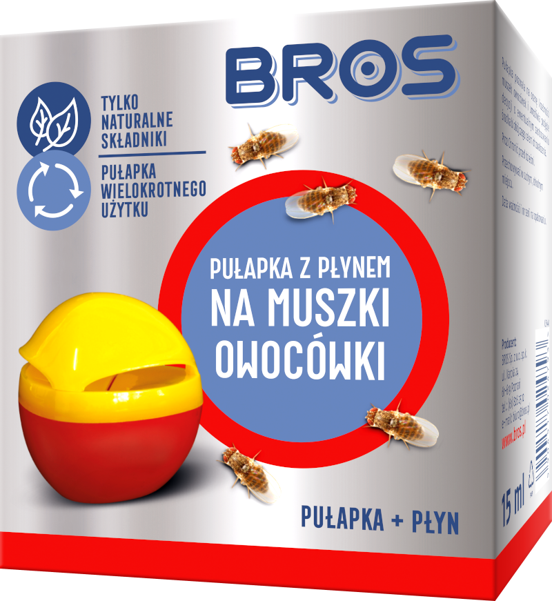 

Ловушка для плодовых, фруктовых мошек Bros KJ4557 15мл.