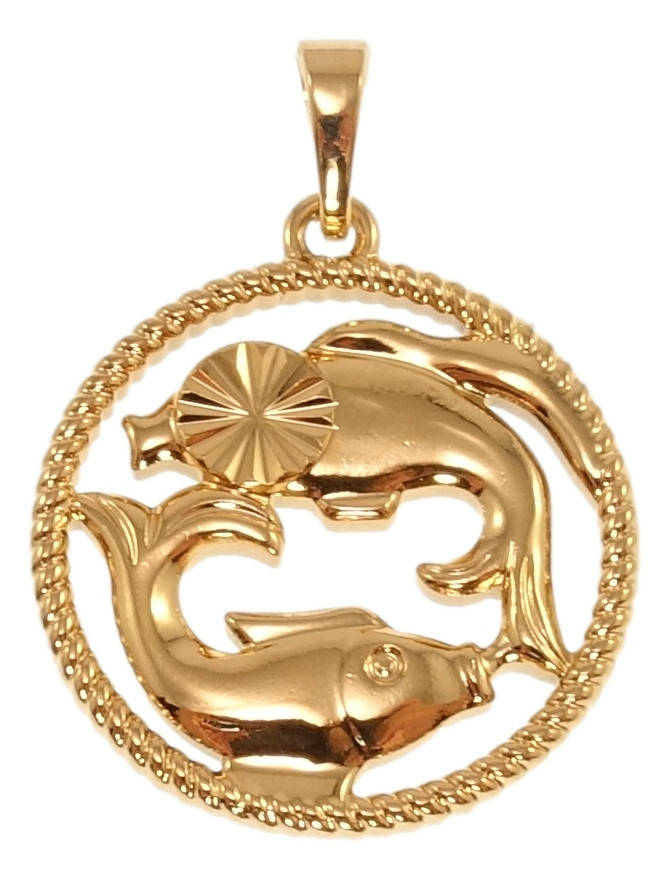 

Кулон Xuping Позолота 18K "Знак Зодиака Рыбы" для цепочки до 5мм