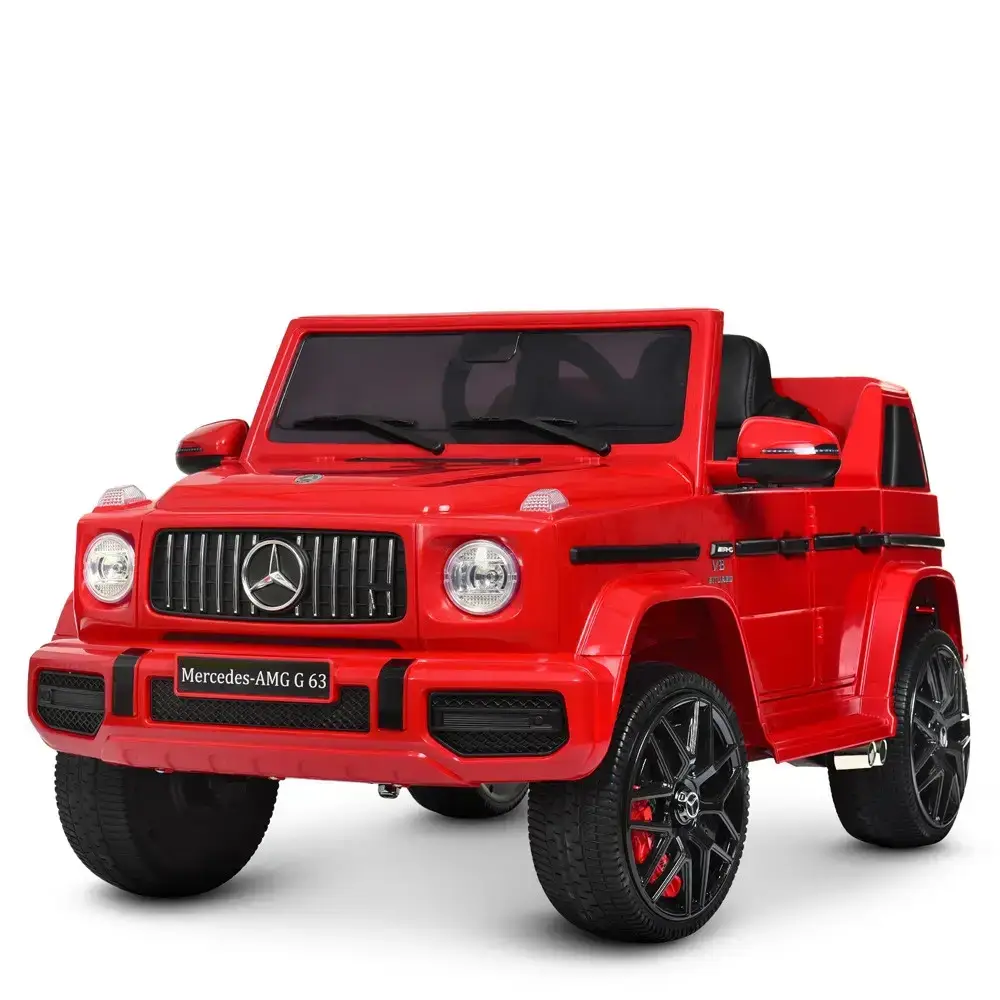 

Детский электромобиль джип Mercedes G63 AMG красный гелик