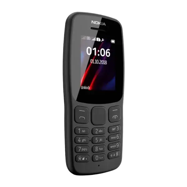 

Кнопочный телефон Nokia 106 Black, Черный