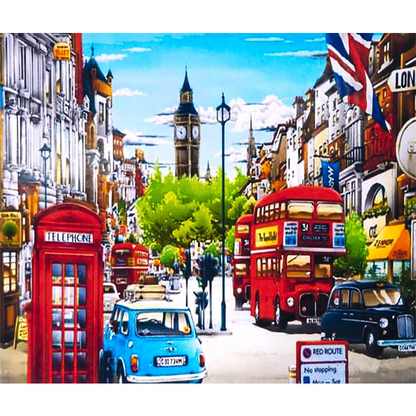 

Алмазная мозаика 40х50 см DIY Улочки Лондона (SL 73410)