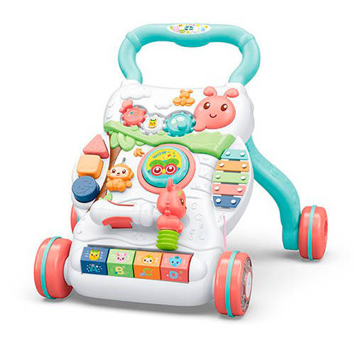 

Детский игровой развивающий центр Каталка-ходунки A2018-6 ксилофон, шестеренки, кубики, пищалка, трещотка