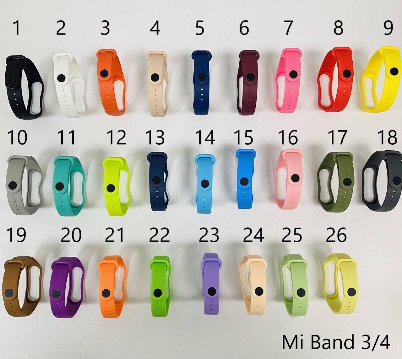 

Ремешок силиконовый для mi band 3/4.