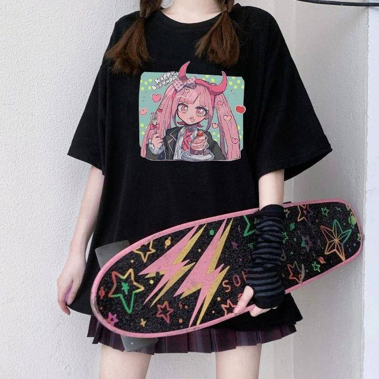 

Футболка «Anime girl 55», Черный