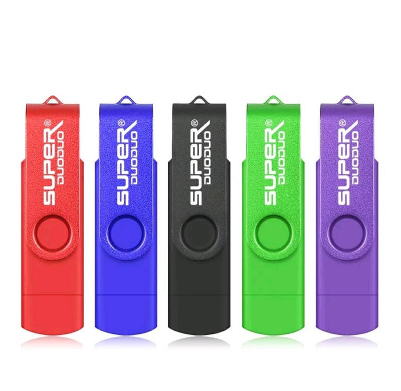 

Флешка 2в1 На 64 ГБ Type-C USB, Черный