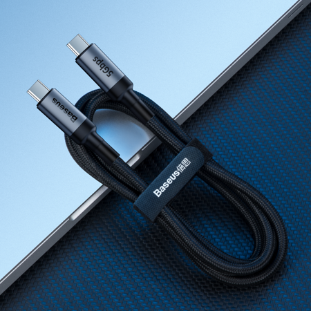 

Кабель Baseus Cafule, Type-C PD3.1 60W(20V/3A) 1m Gray+Black (CATKLF-RG1), Черный