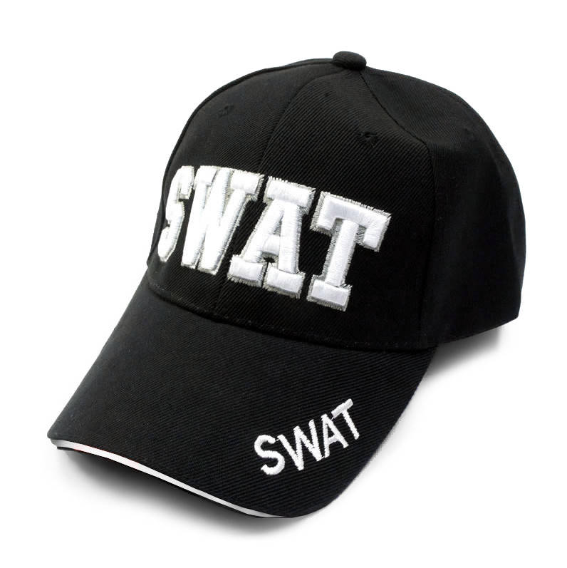 

Бейсболка SWAT черная, кепка блайзер, Черный